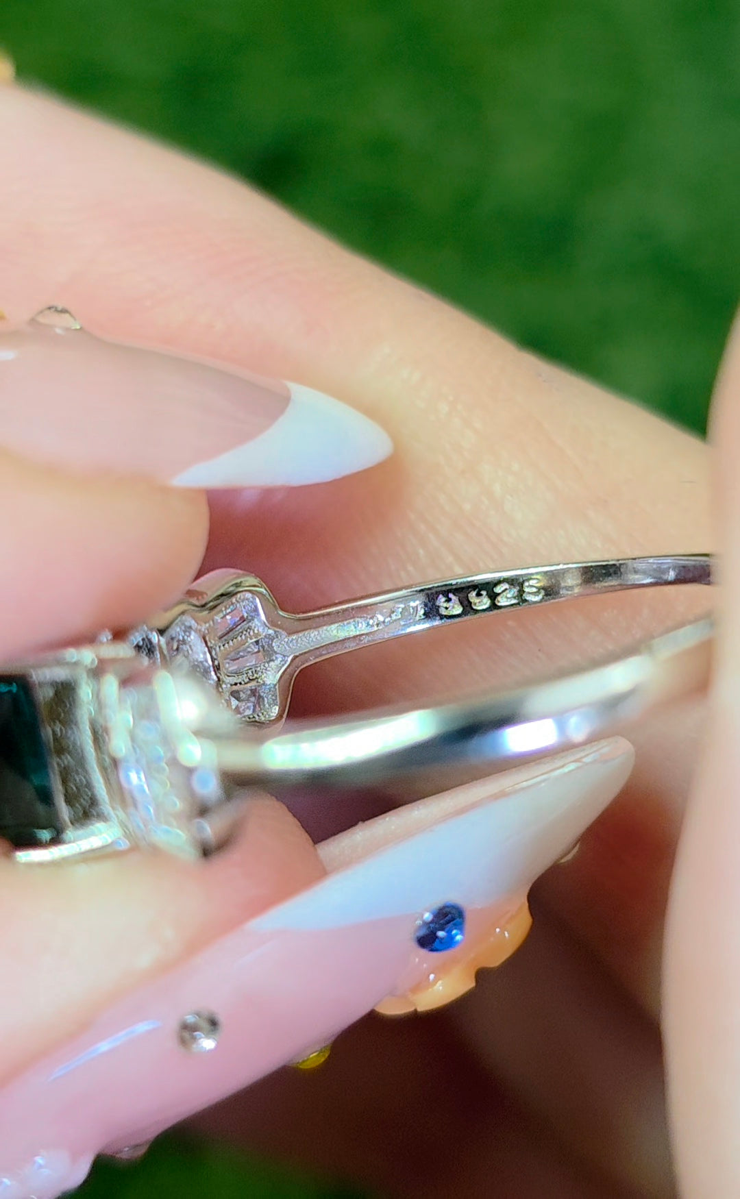Green Tourmaline Sugarloaf Ring
