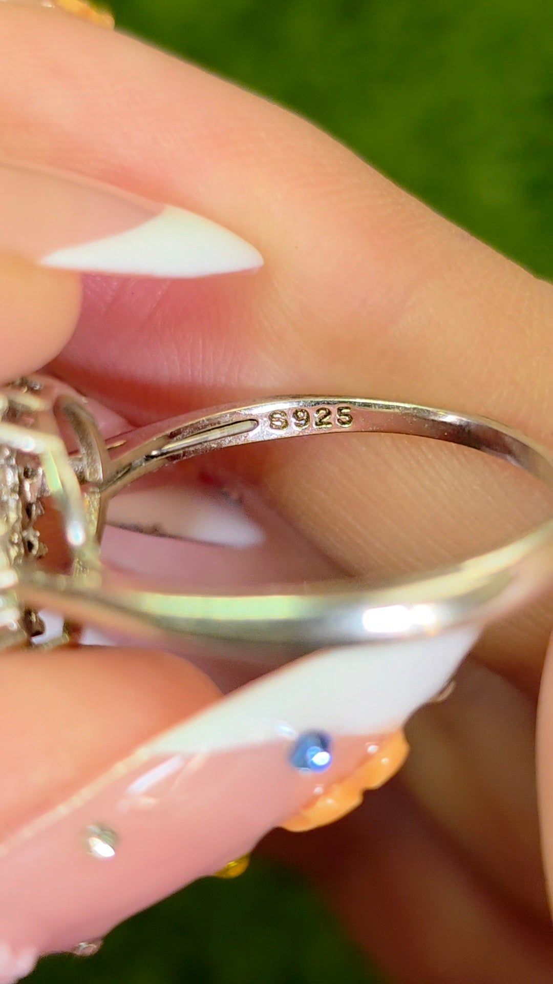 Orange Sapphire Pear Ring