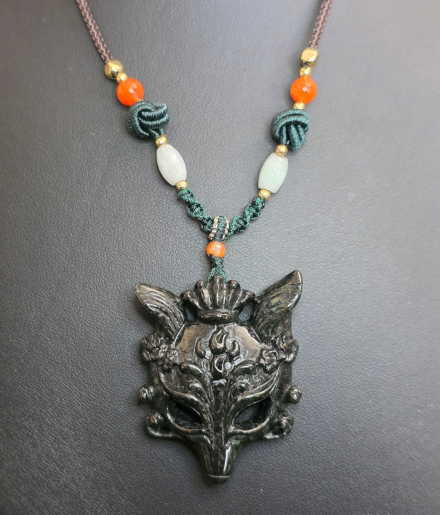 Fox Mask Pendant Necklace B