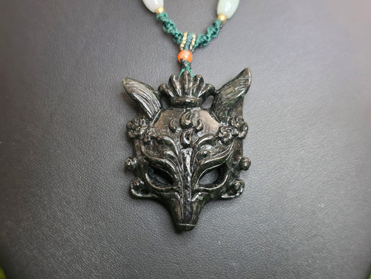 Fox Mask Pendant Necklace B