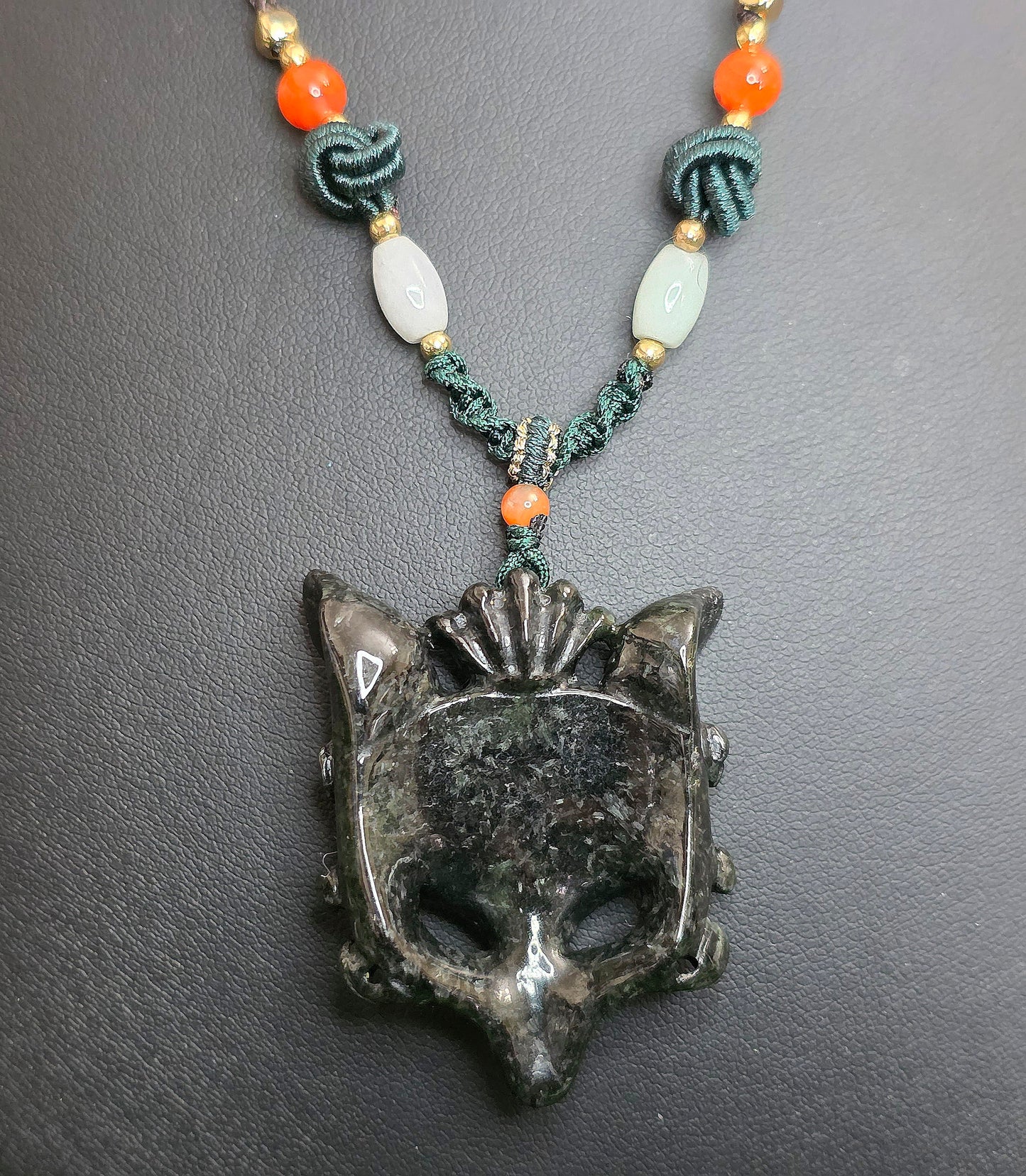 Fox Mask Pendant Necklace B