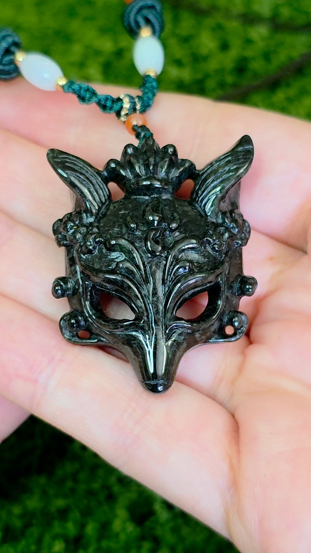 Fox Mask Pendant Necklace B