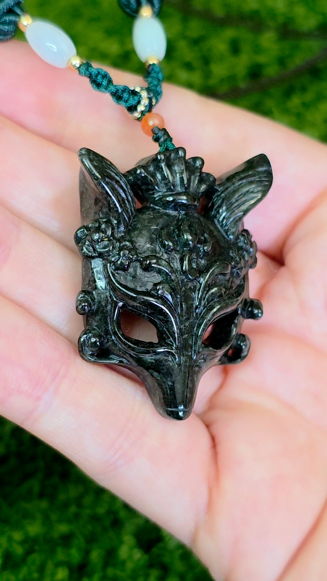 Fox Mask Pendant Necklace B
