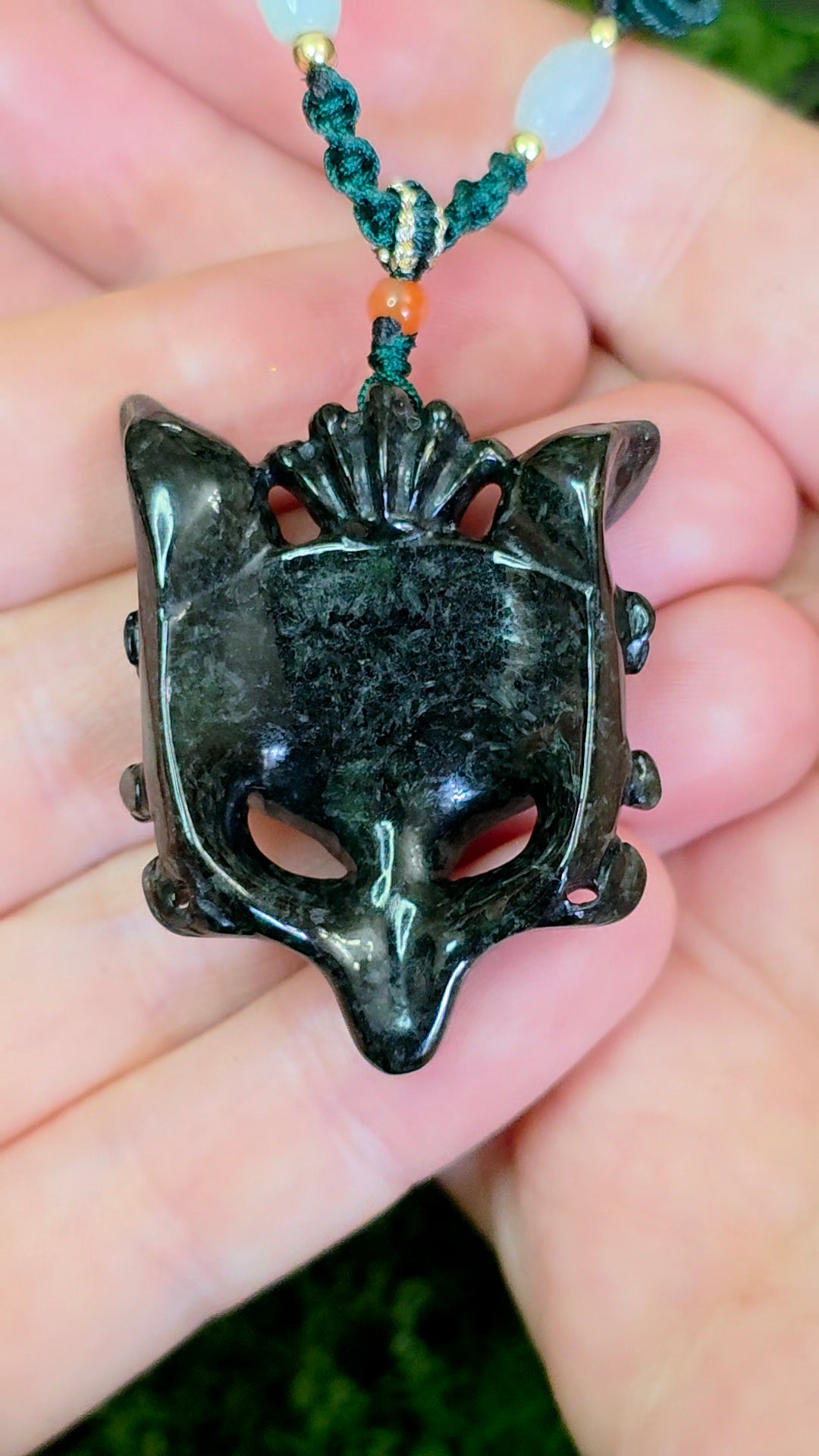 Fox Mask Pendant Necklace B
