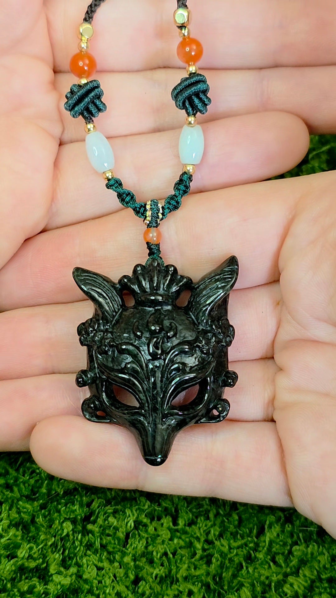 Fox Mask Pendant Necklace B