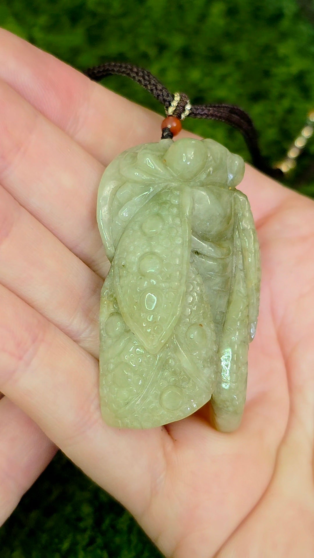 Jadeite Cicada Pendant Necklace B