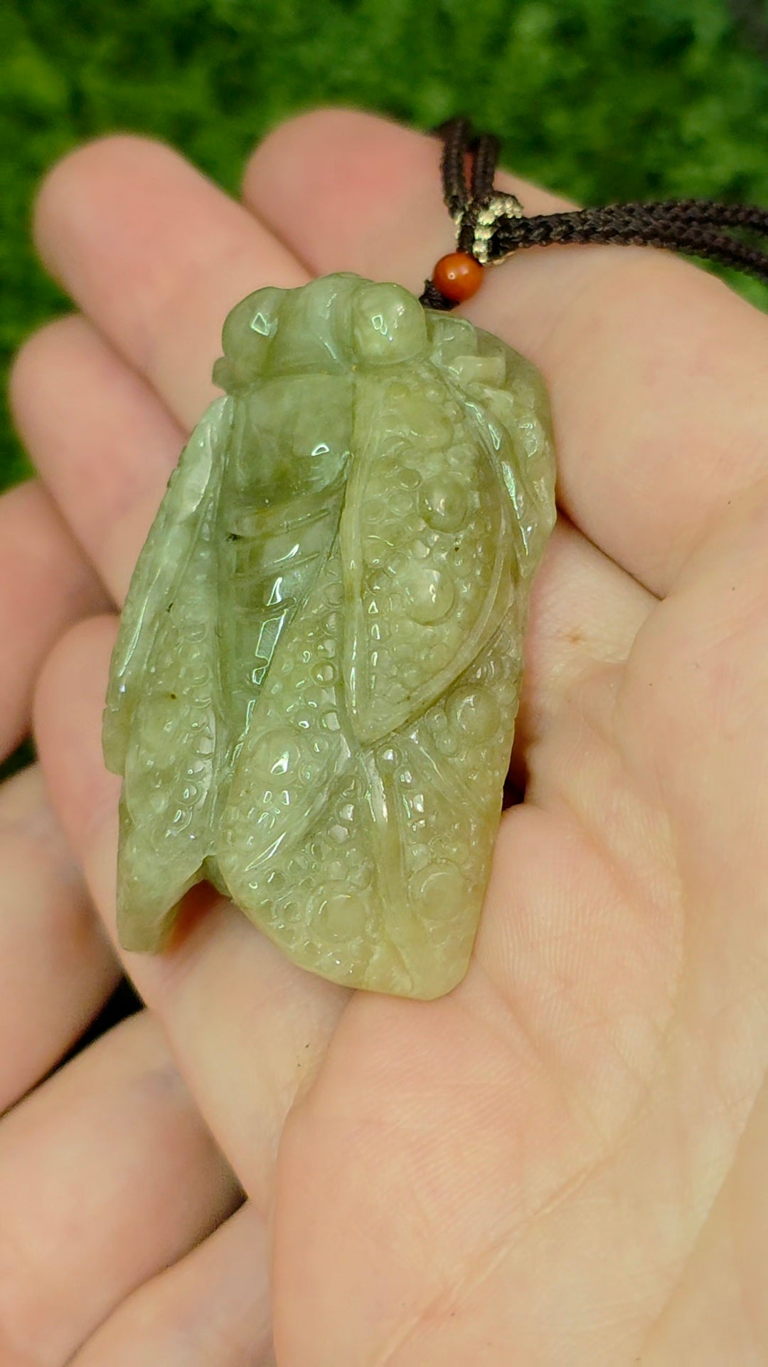 Jadeite Cicada Pendant Necklace B