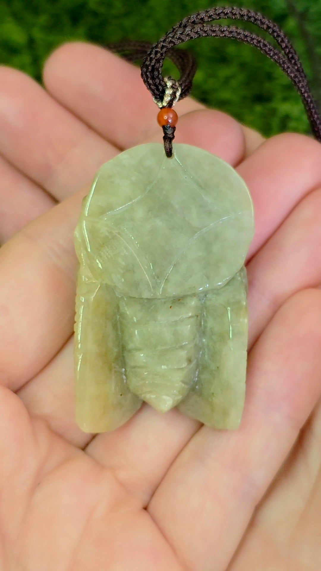 Jadeite Cicada Pendant Necklace B