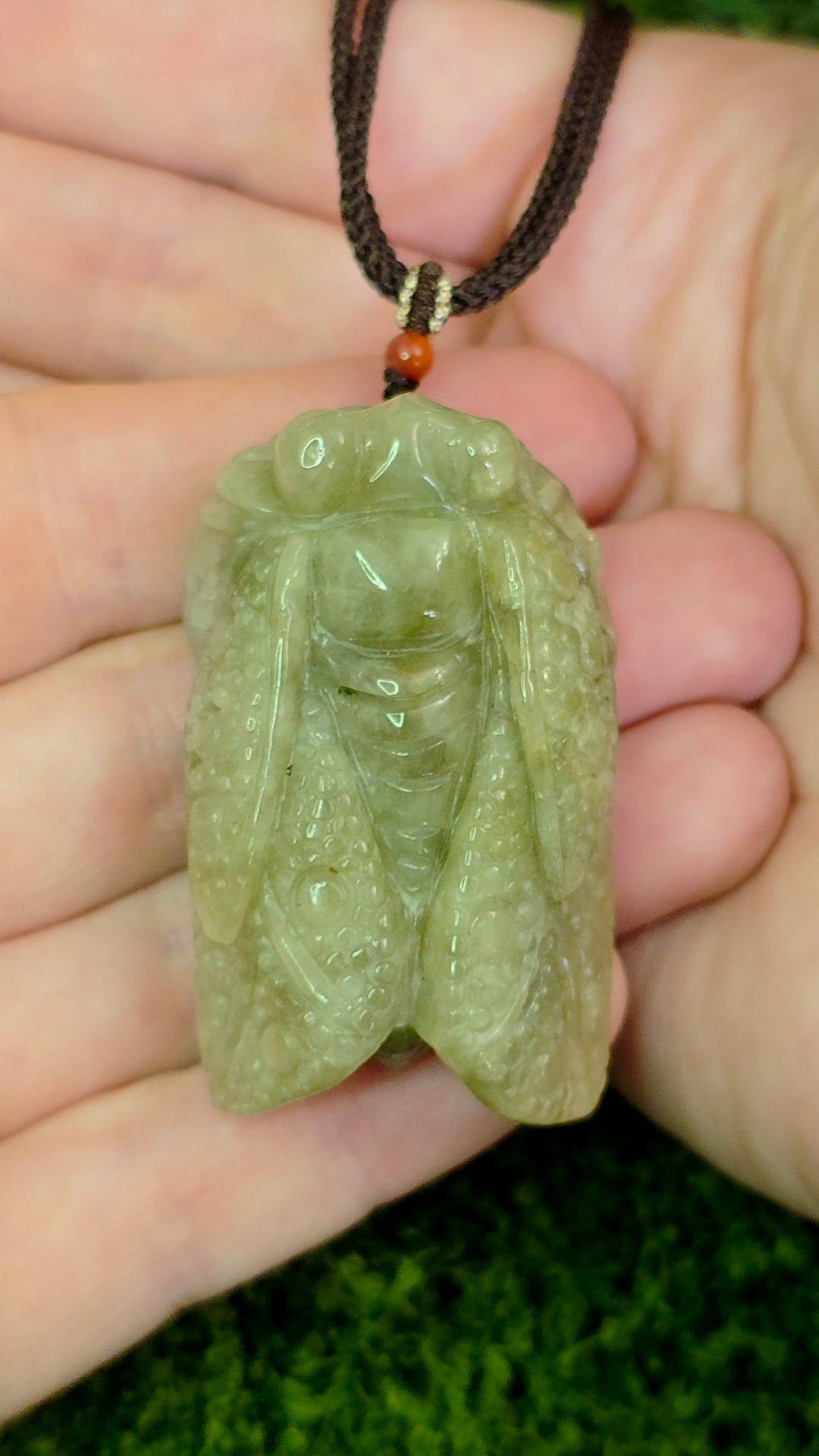 Jadeite Cicada Pendant Necklace B