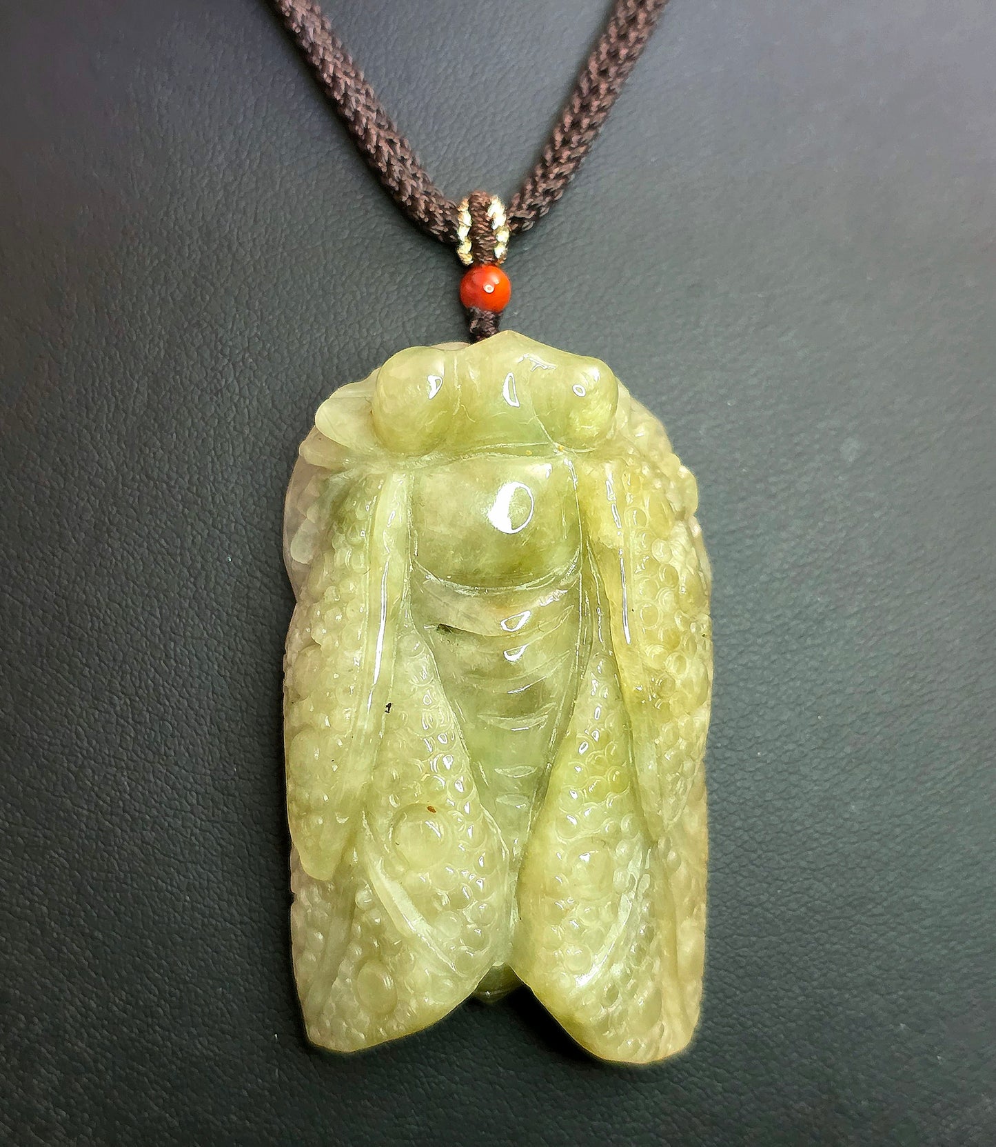 Jadeite Cicada Pendant Necklace B