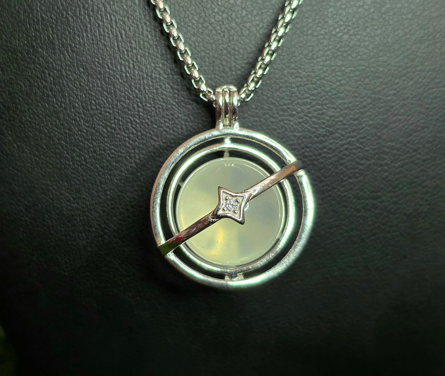 Milky Quartz Mini Sphere Cage Pendant