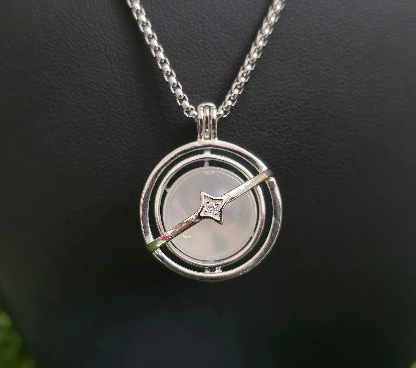 Milky Quartz Mini Sphere Cage Pendant