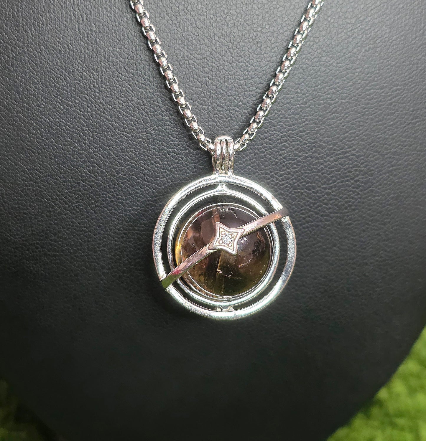 Smokey Quartz Mini Sphere Cage Pendant