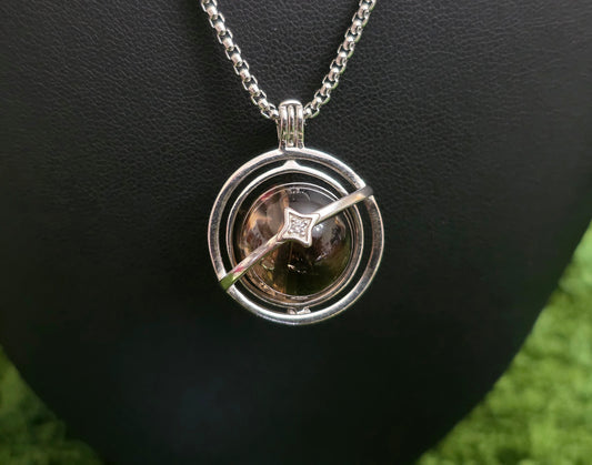 Smokey Quartz Mini Sphere Cage Pendant