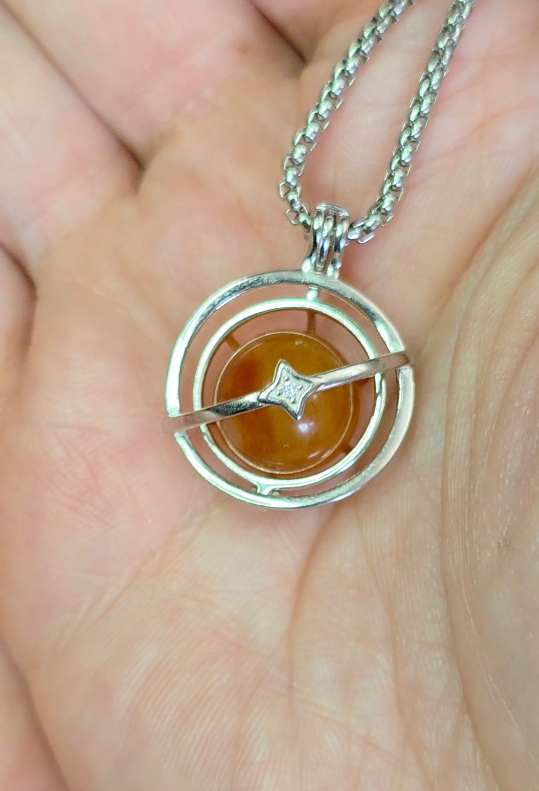 Carnelian Mini Sphere Cage Pendant