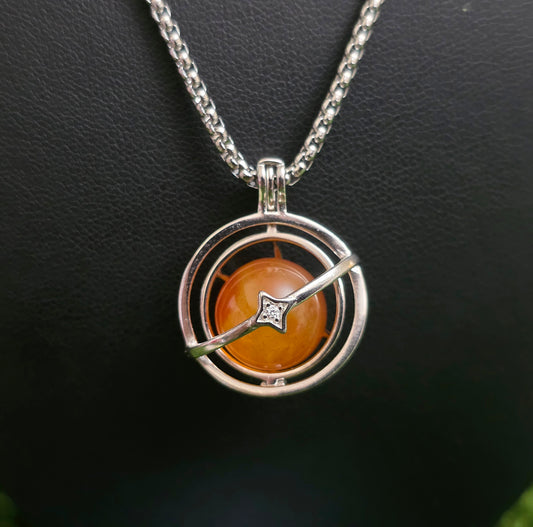Carnelian Mini Sphere Cage Pendant