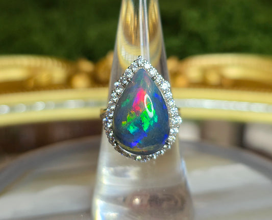 Black Opal Cocktail Ring