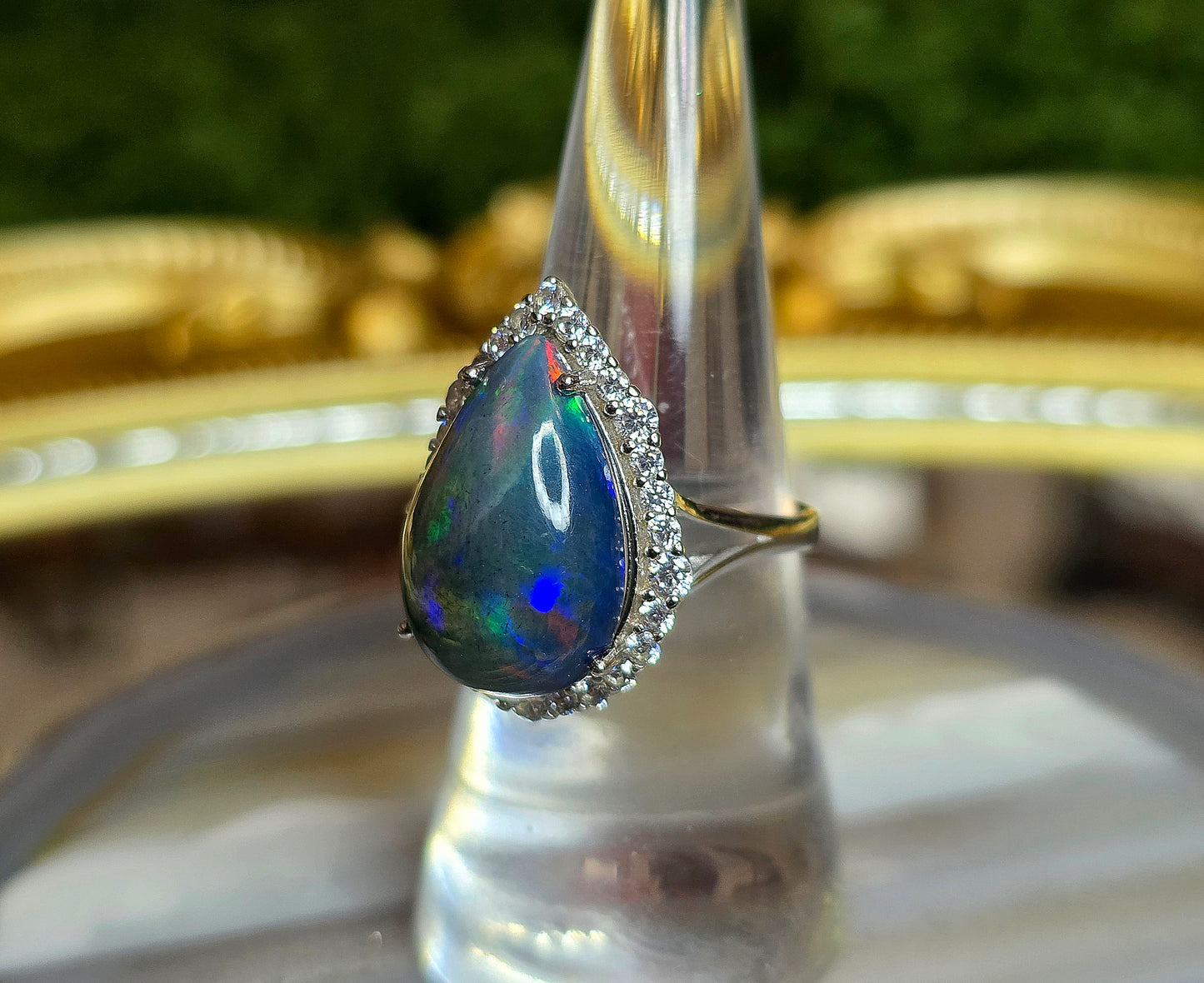 Black Opal Cocktail Ring