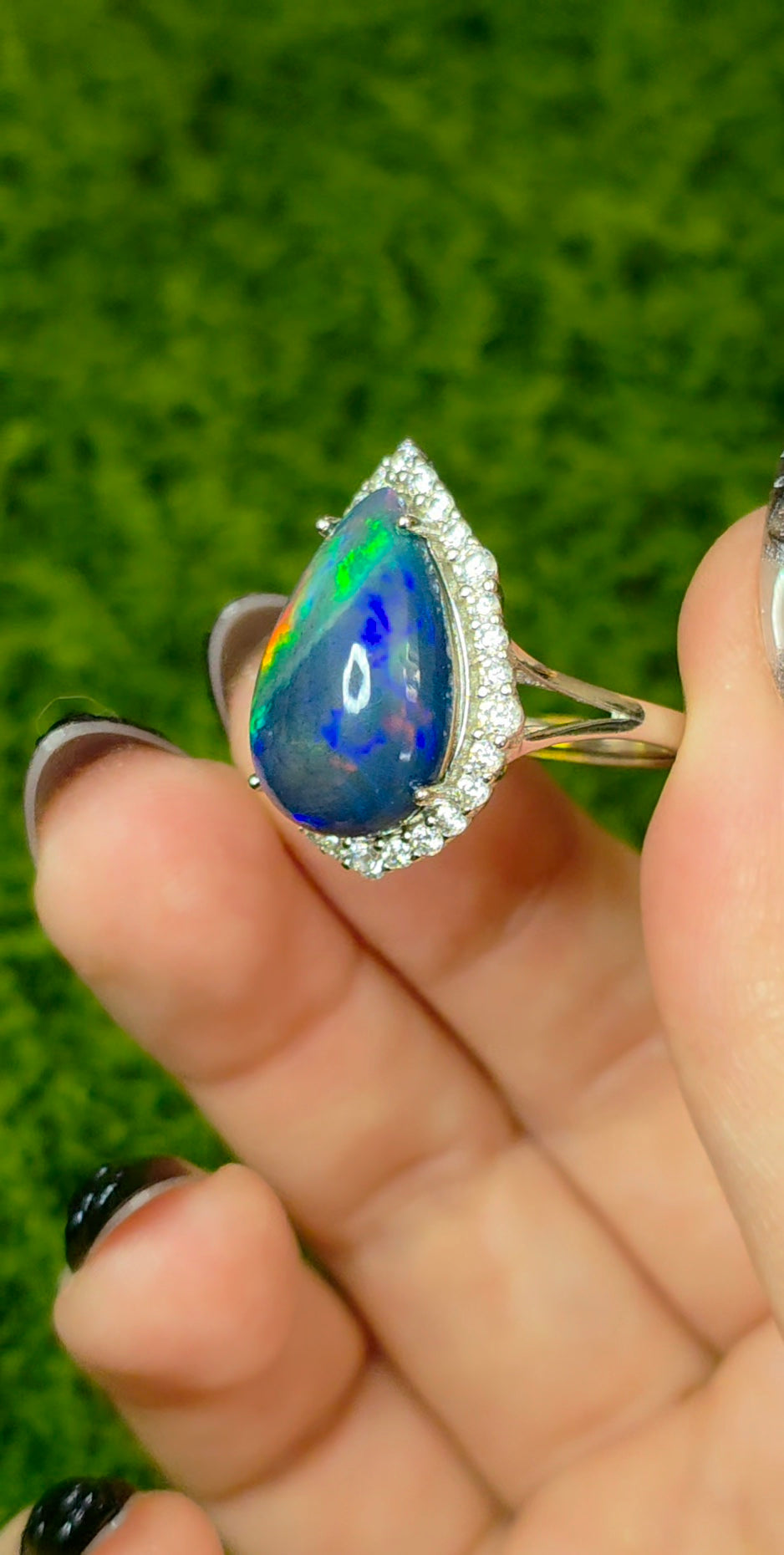 Black Opal Cocktail Ring