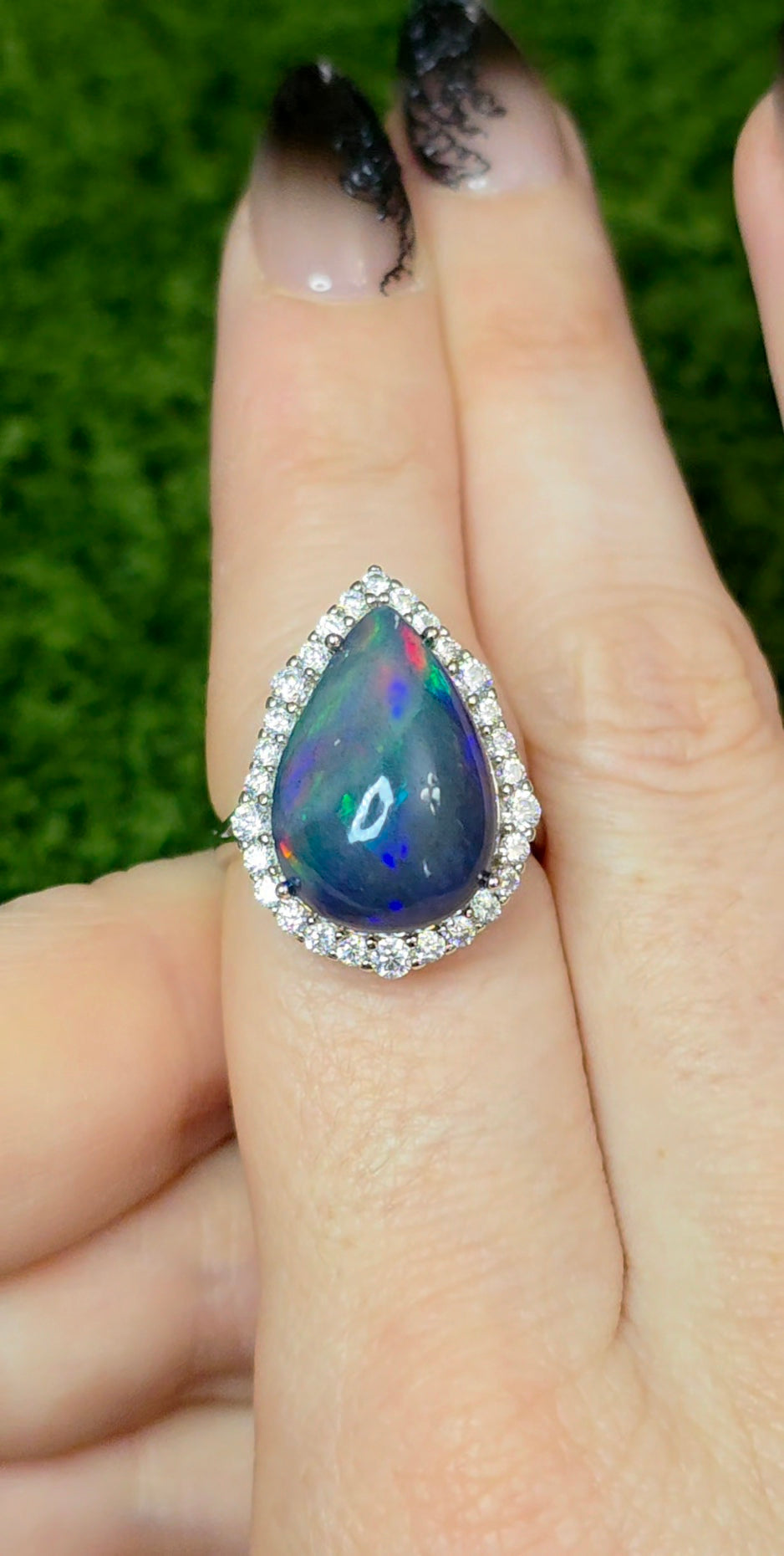 Black Opal Cocktail Ring