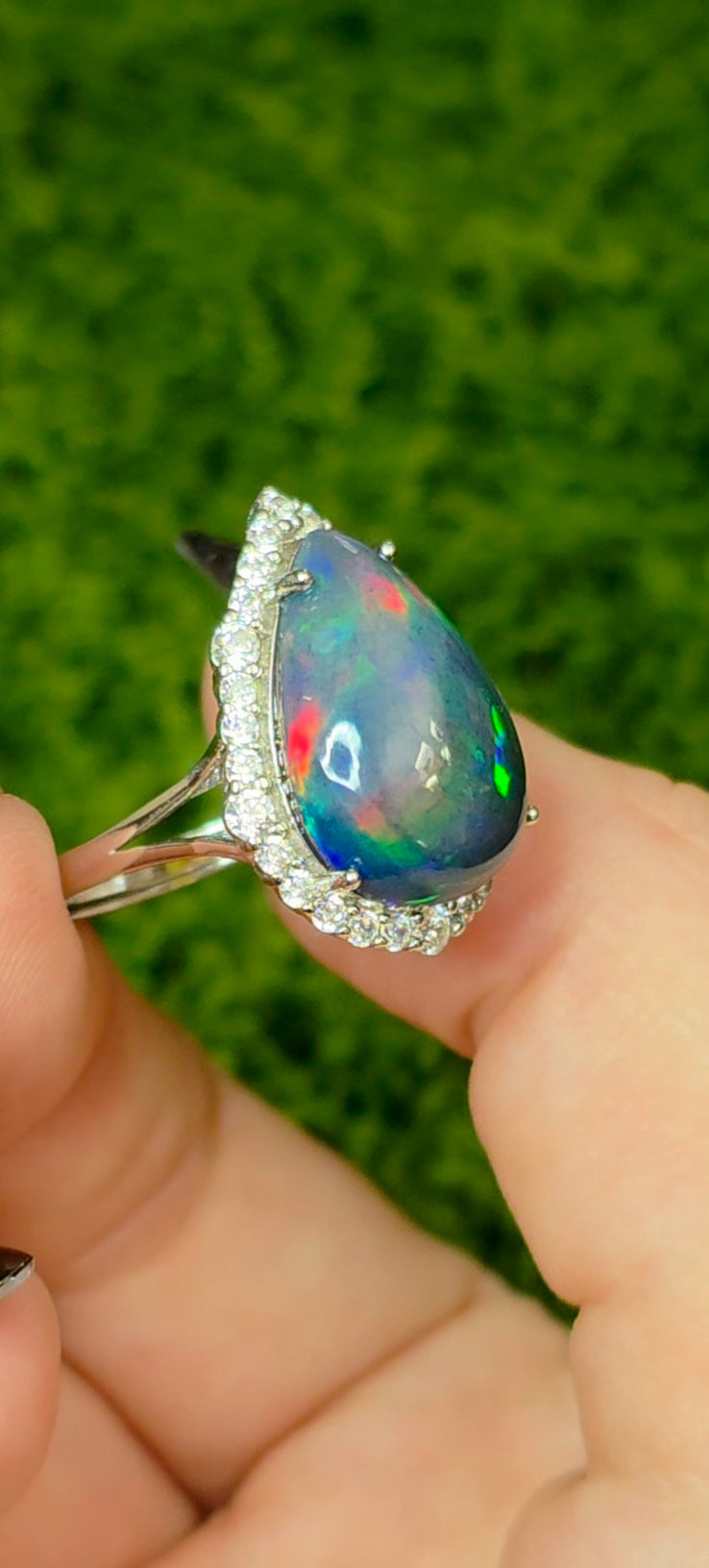Black Opal Cocktail Ring