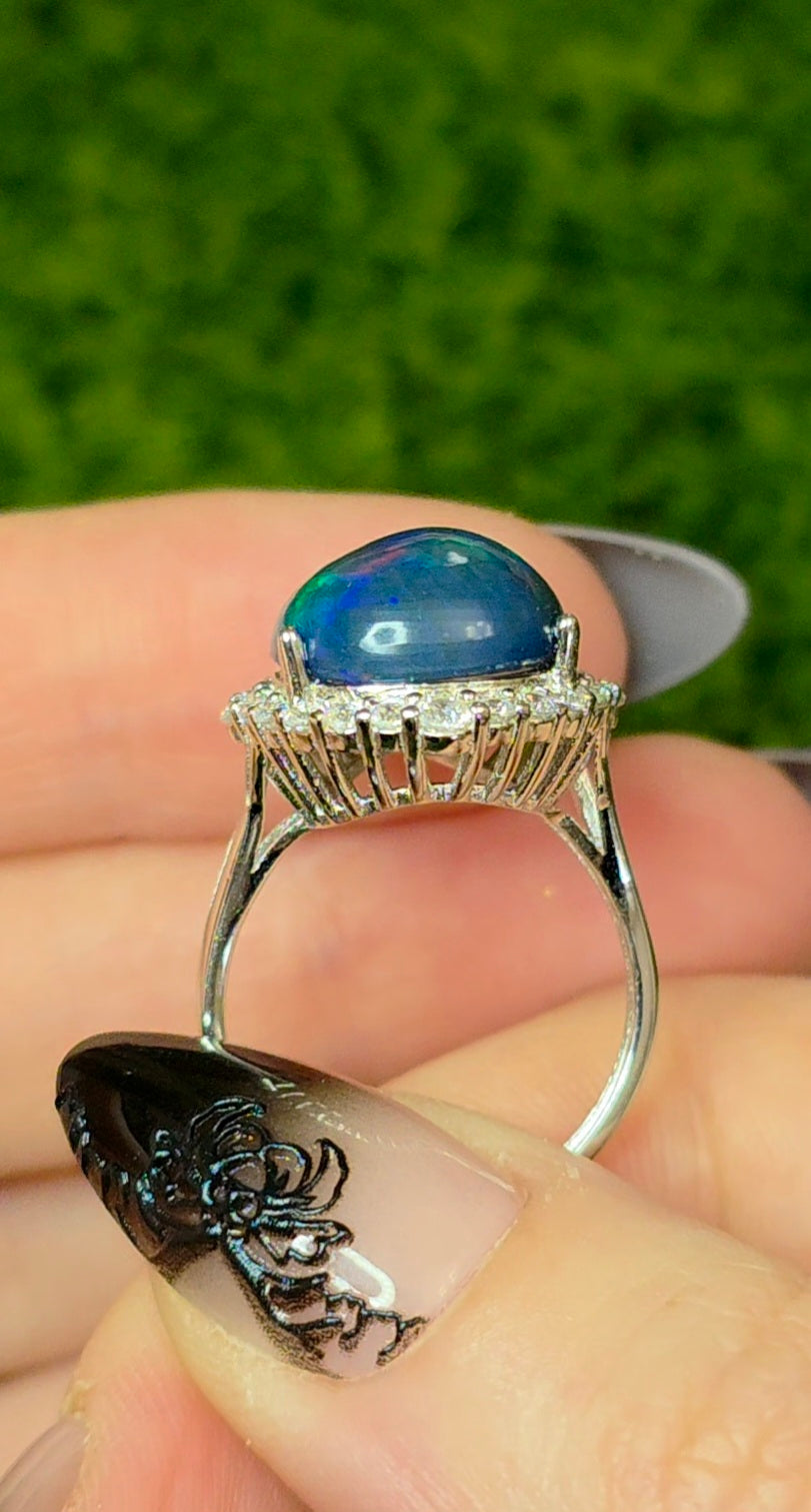 Black Opal Cocktail Ring