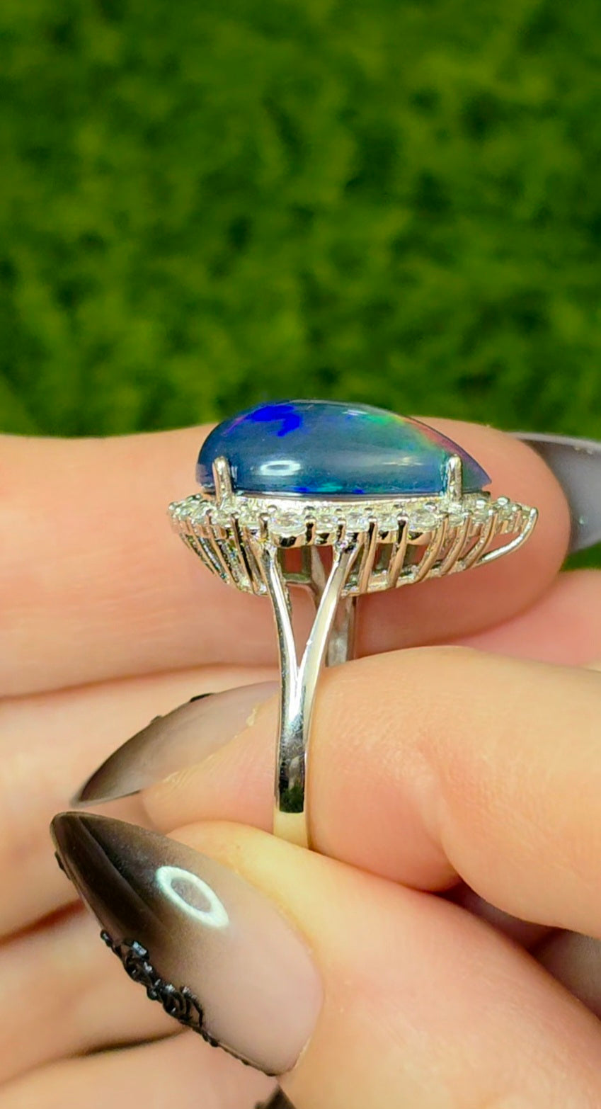 Black Opal Cocktail Ring