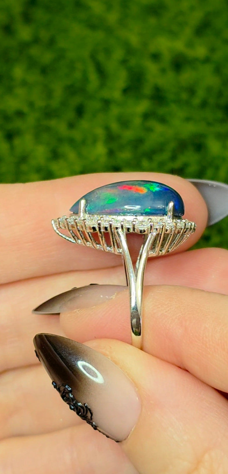 Black Opal Cocktail Ring