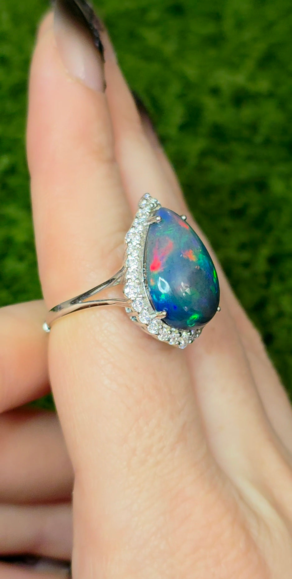 Black Opal Cocktail Ring