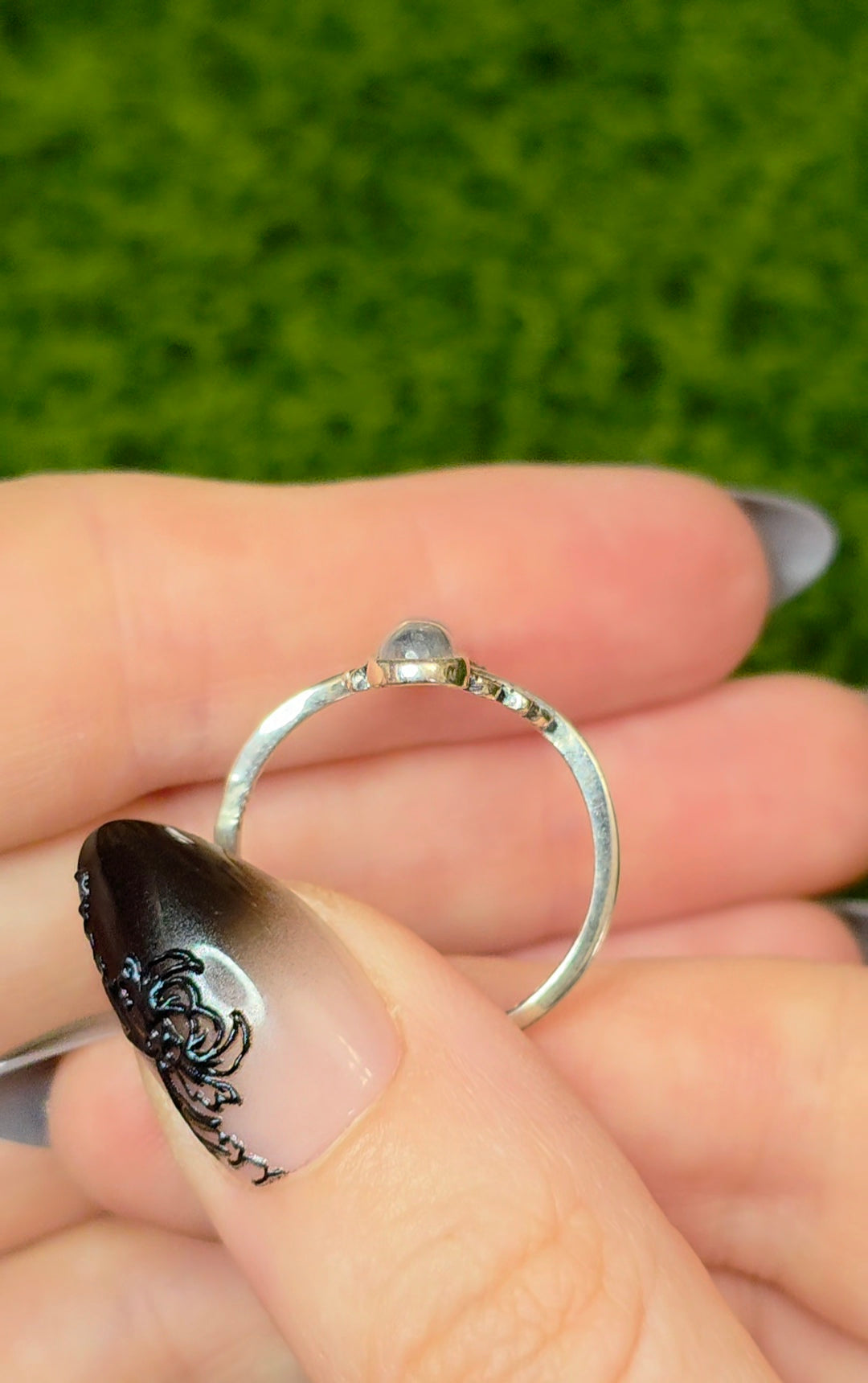 Rainbow Moonstone and Opal Ring
