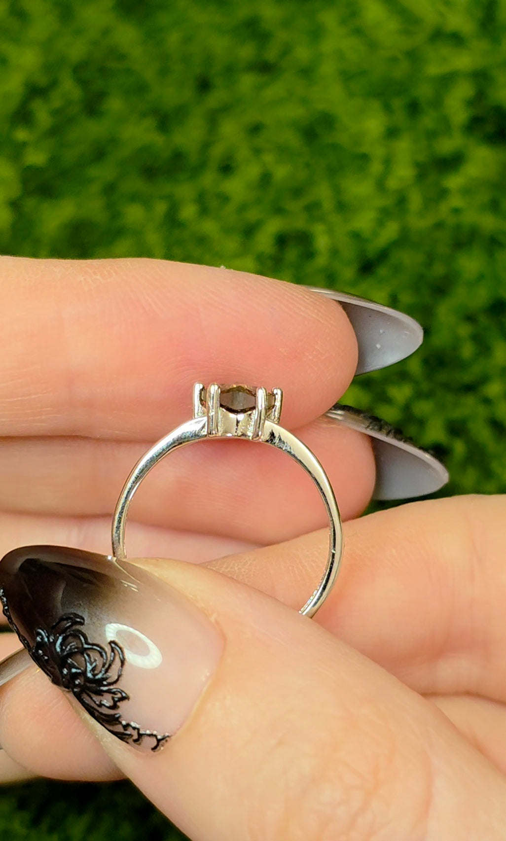 Smokey Quartz Star Ring B