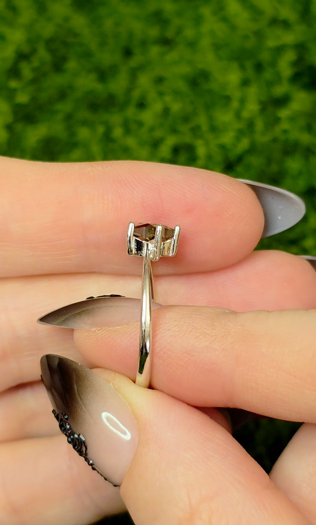 Smokey Quartz Star Ring B