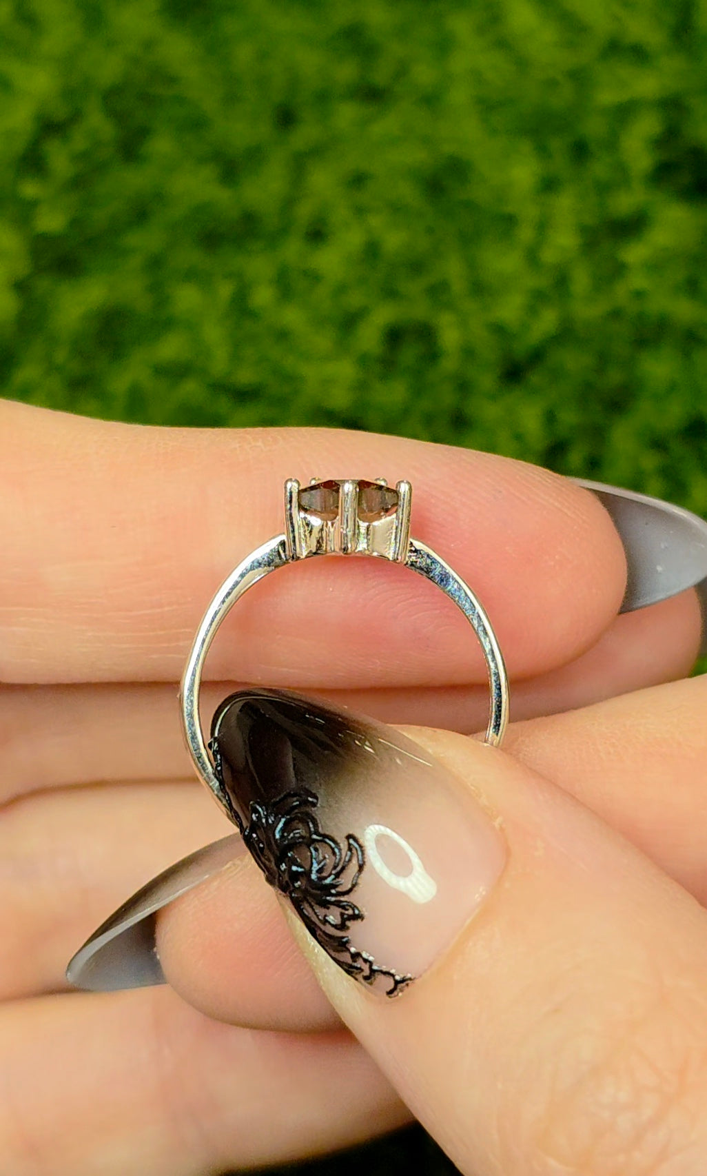 Smokey Quartz Star Ring B