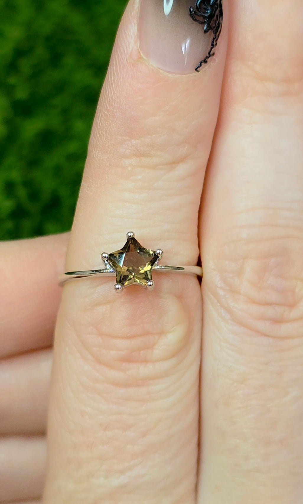 Smokey Quartz Star Ring B
