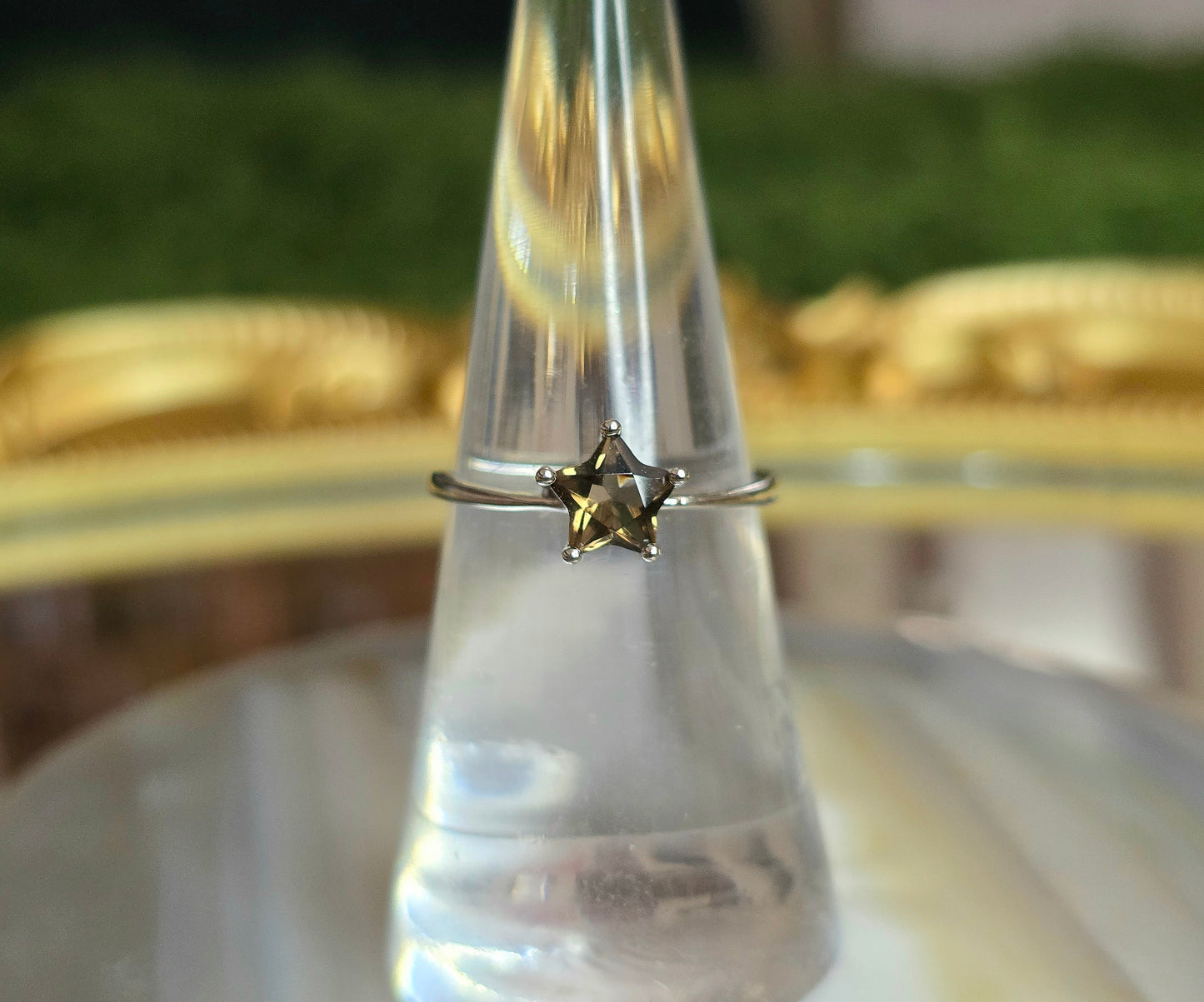 Smokey Quartz Star Ring B