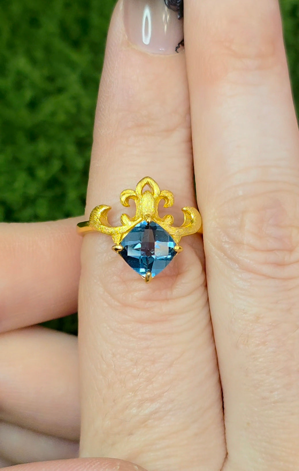 Swiss Blue Topaz Ring