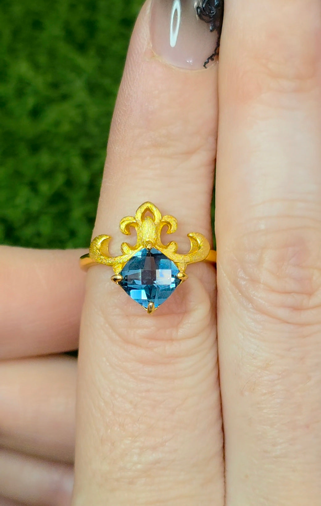 Swiss Blue Topaz Ring