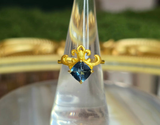 Swiss Blue Topaz Ring