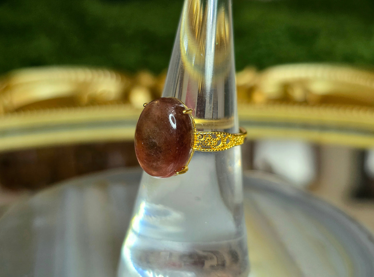 Purple Gem Lepidolite Ring B