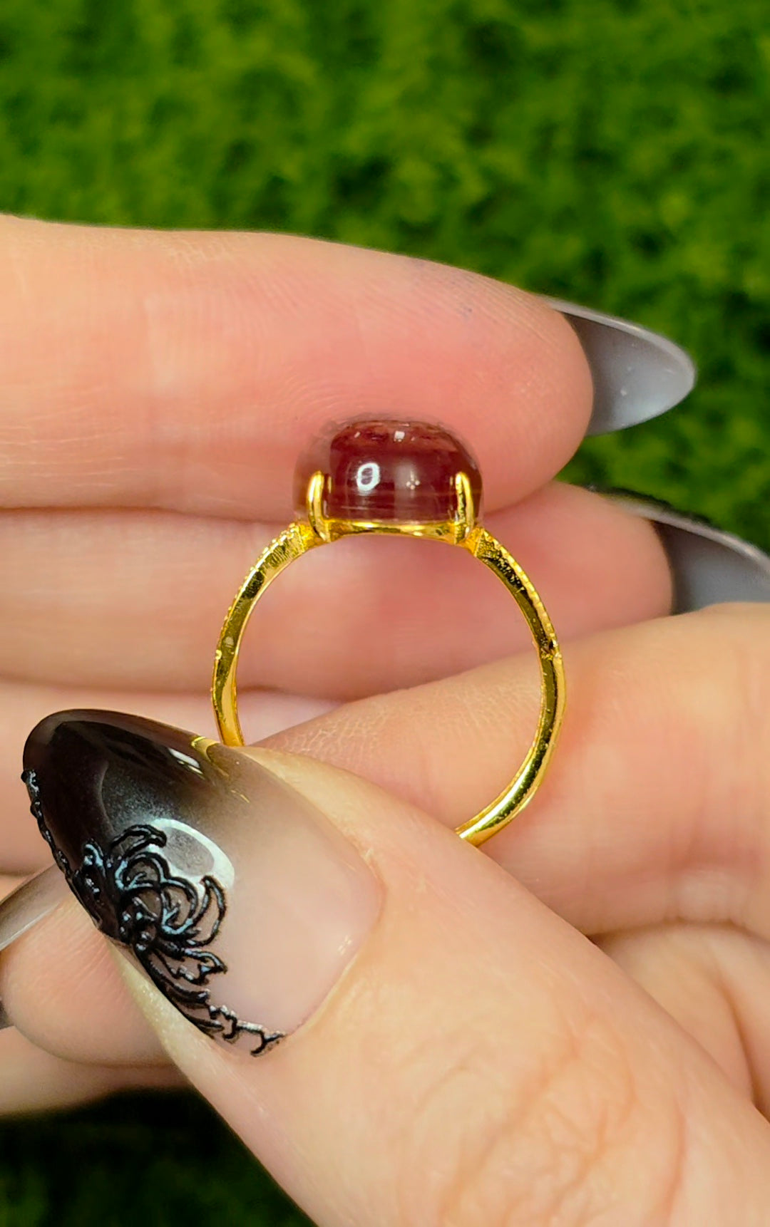 Purple Gem Lepidolite Ring B