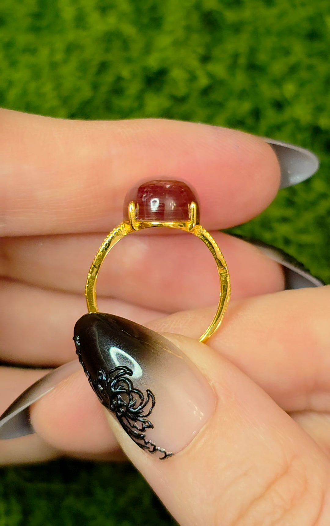 Purple Gem Lepidolite Ring B