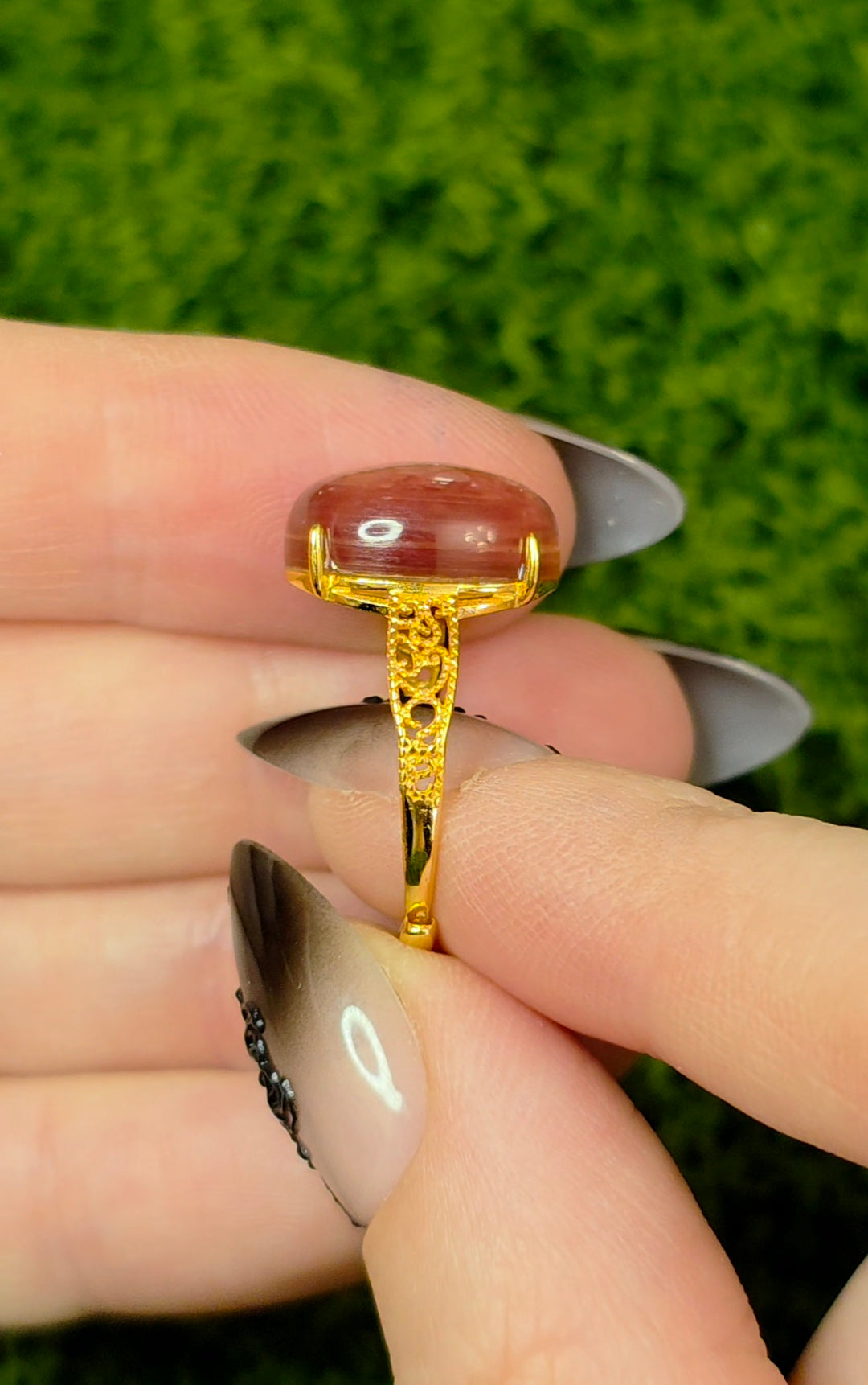 Purple Gem Lepidolite Ring B