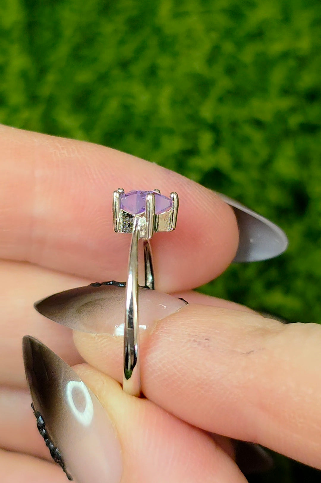 Lavender Moon Quartz Star Ring