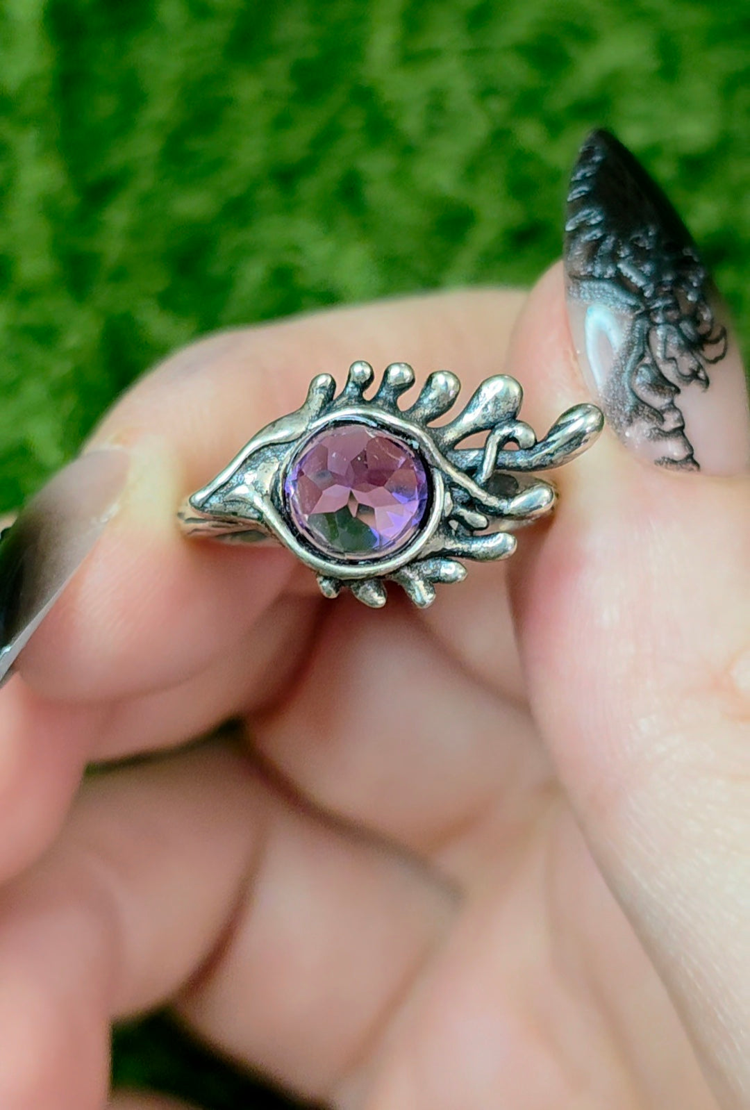 Amethyst Witch's Eye Ring