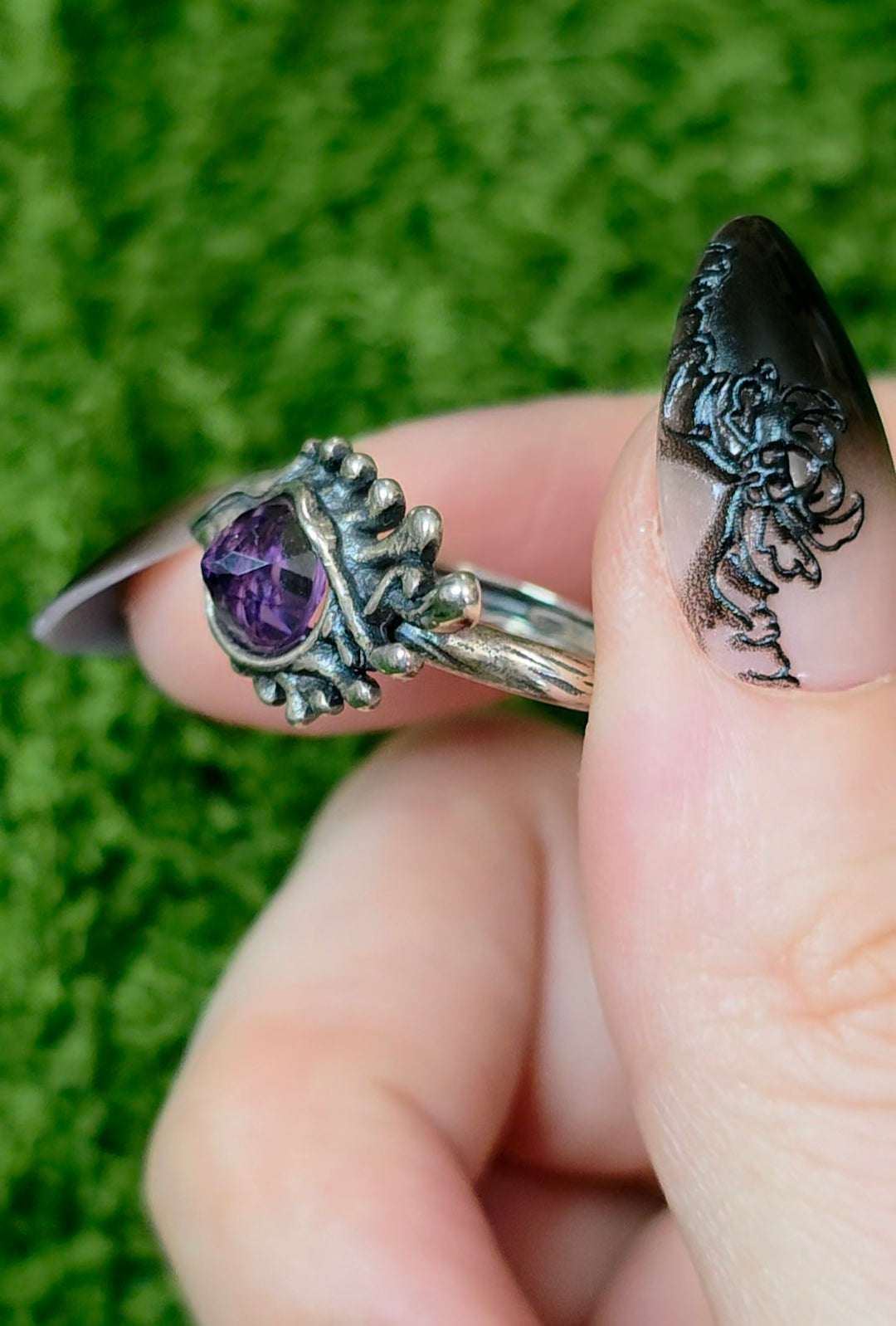 Amethyst Witch's Eye Ring
