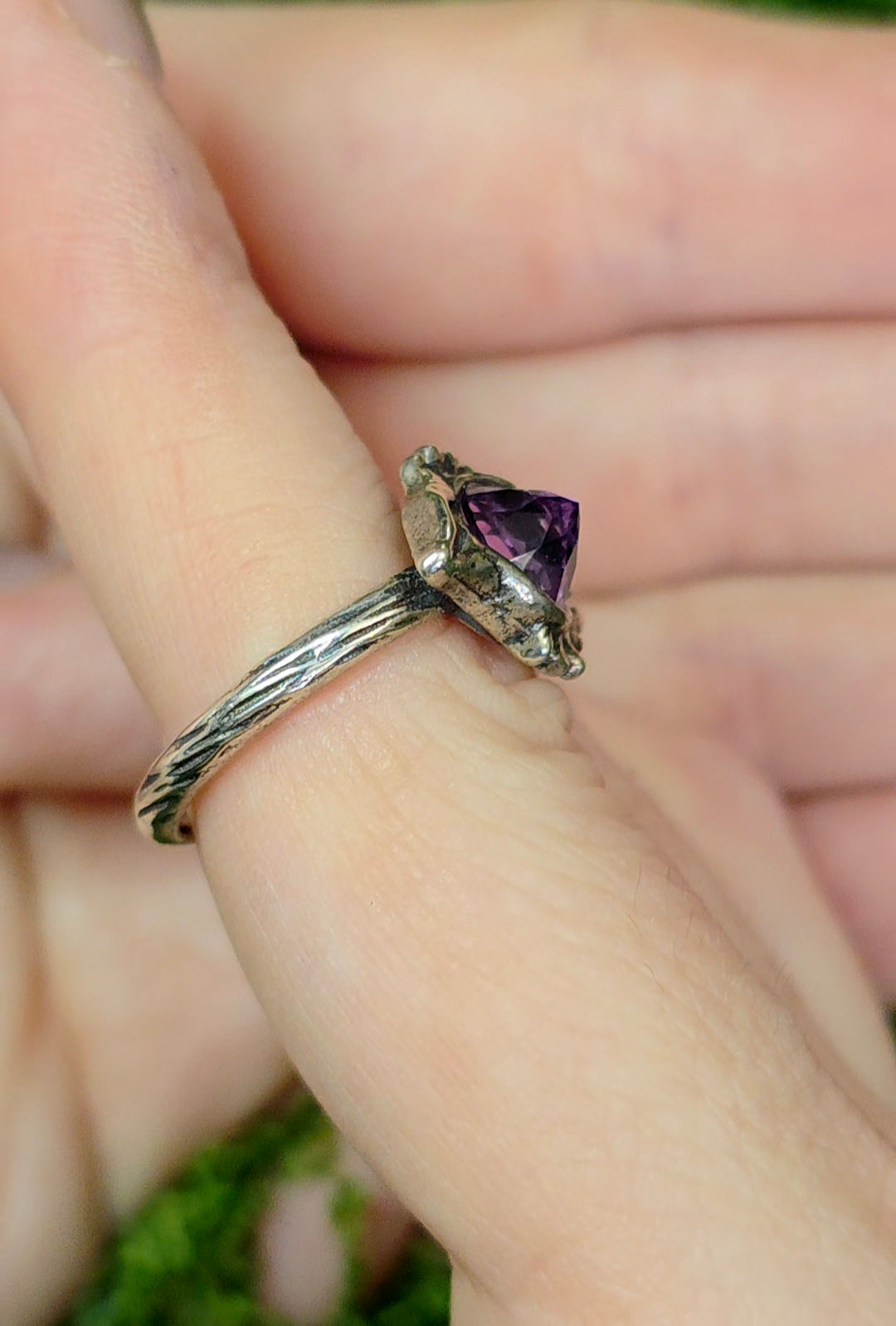Amethyst Witch's Eye Ring