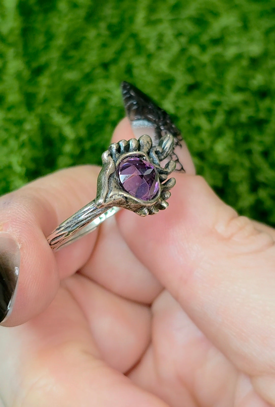 Amethyst Witch's Eye Ring