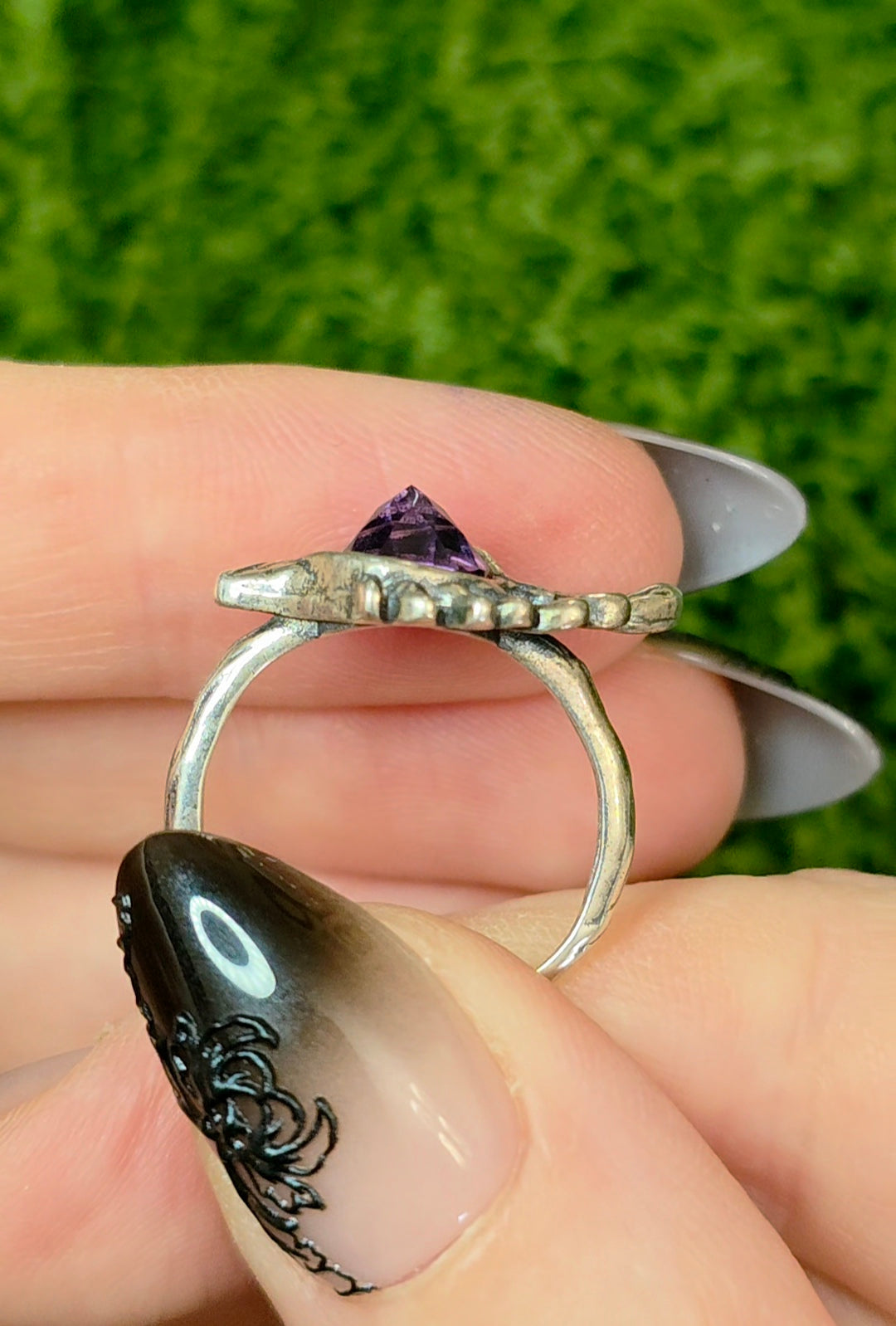 Amethyst Witch's Eye Ring