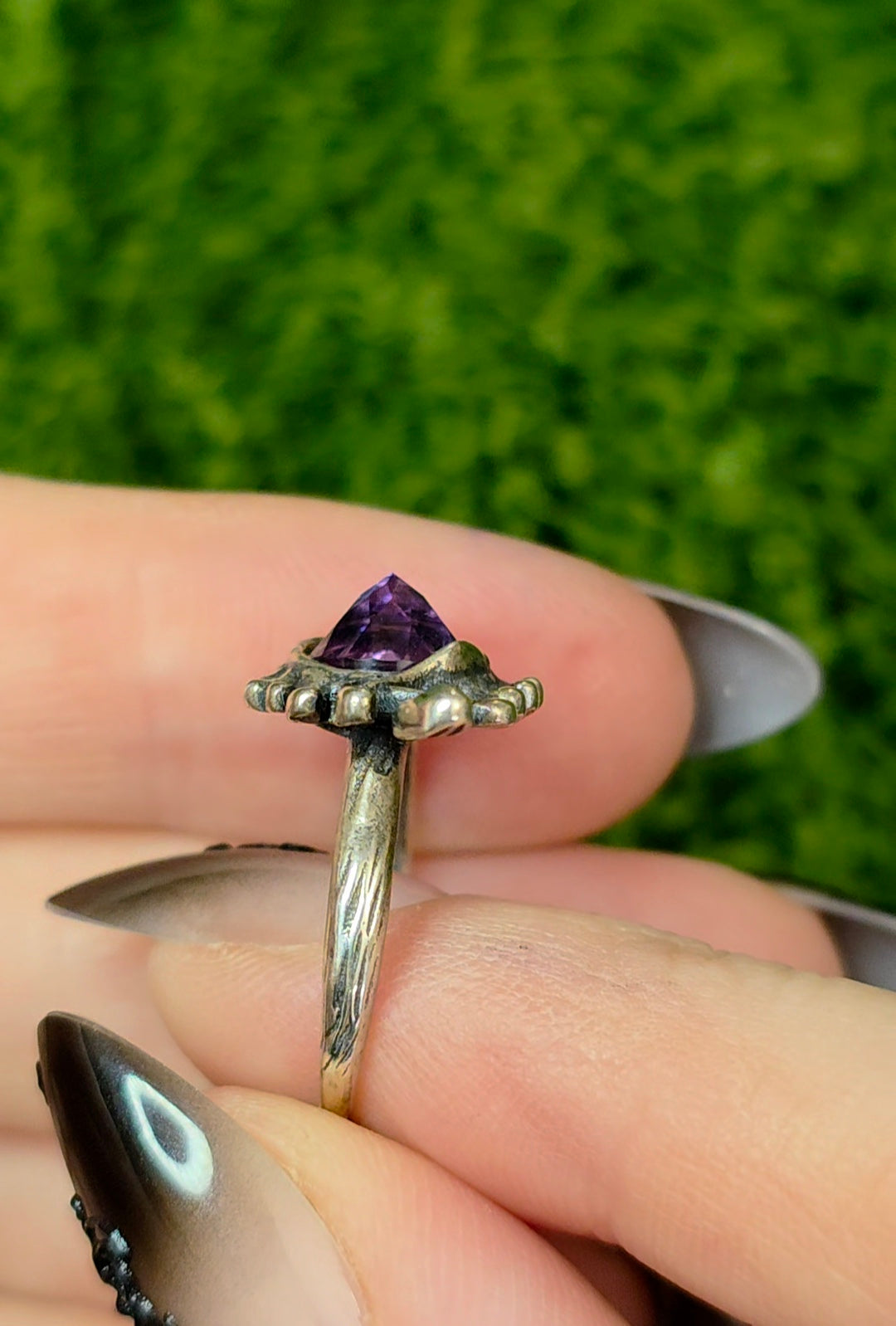 Amethyst Witch's Eye Ring