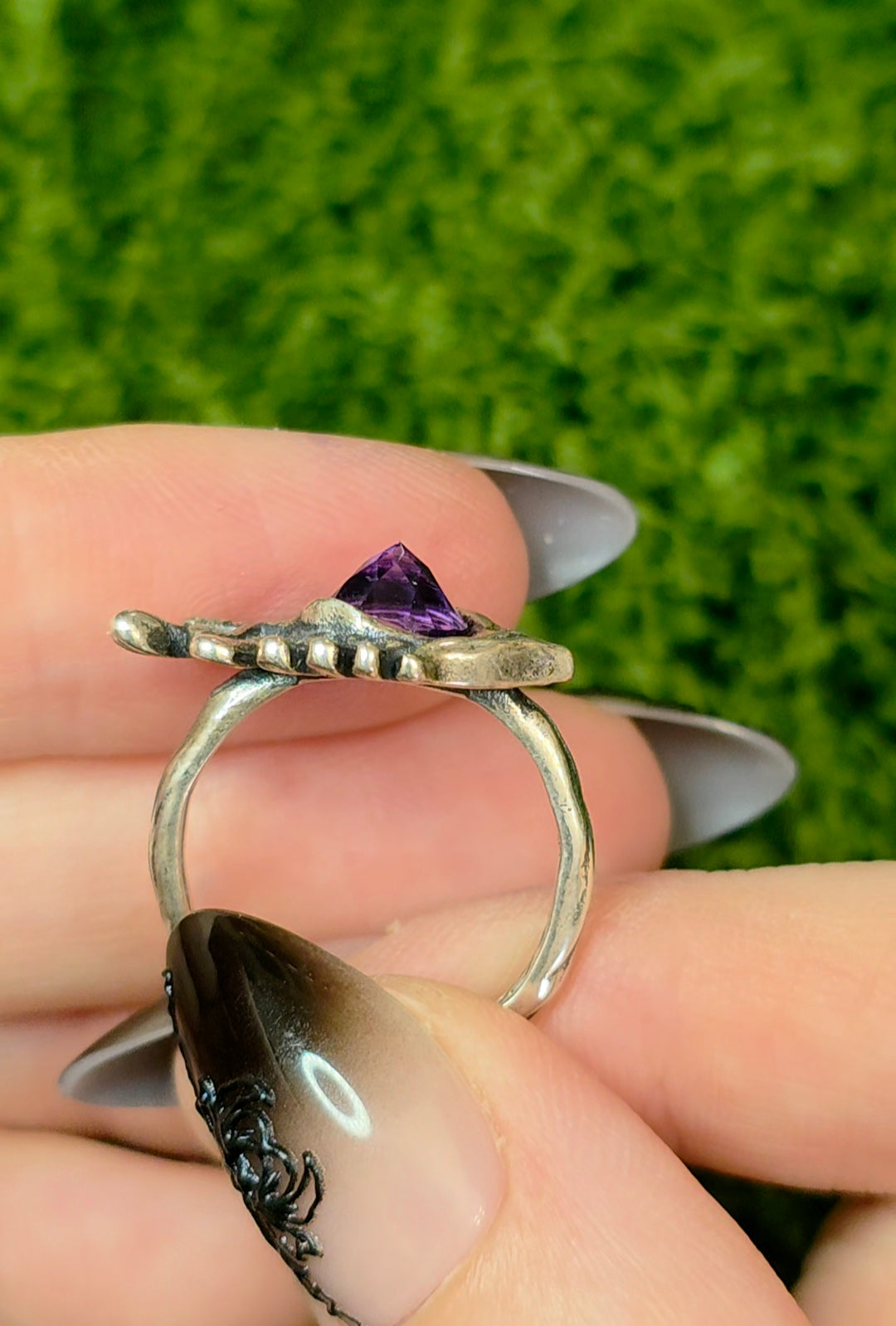 Amethyst Witch's Eye Ring